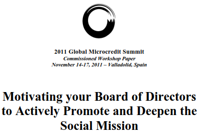 Motivating your Board of Directors  to Actively Promote and Deepen the  Social Mission